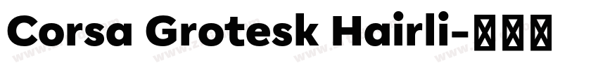 Corsa Grotesk Hairli字体转换